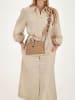 HIDE & STITCHES Leder-Umhängetasche in Beige - (B)24 x (H)14 x (T)2 cm