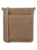 HIDE & STITCHES Leder-Umhängetasche in Hellbraun - (B)25 x (H)28 x (T)9 cm