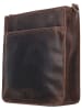 HIDE & STITCHES Leder-Umhängetasche in Braun - (B)25 x (H)28 x (T)9 cm