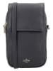 Charm Leder-Handytasche in Anthrazit - (B)12 x (H)22 x (T)6 cm