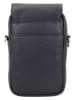 Charm Leder-Handytasche in Anthrazit - (B)12 x (H)22 x (T)6 cm