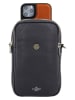 Charm Leder-Handytasche in Anthrazit - (B)12 x (H)22 x (T)6 cm