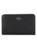 Charm Leder-Geldbörse in Schwarz - (B)14 x (H)9 x (T)3 cm