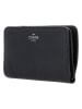 Charm Leder-Geldbörse in Schwarz - (B)14 x (H)9 x (T)3 cm