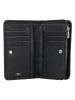 Charm Leder-Geldbörse in Schwarz - (B)14 x (H)9 x (T)3 cm