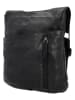HIDE & STITCHES Leder-Schultertasche in Schwarz - (B)28 x (H)27 x (T)10 cm