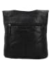 HIDE & STITCHES Leder-Schultertasche in Schwarz - (B)28 x (H)27 x (T)10 cm