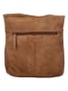 HIDE & STITCHES Leder-Schultertasche in Hellbraun - (B)28 x (H)27 x (T)10 cm
