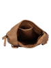 HIDE & STITCHES Leder-Schultertasche in Hellbraun - (B)28 x (H)27 x (T)10 cm