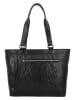 HIDE & STITCHES Leren schoudertas zwart - (B)37 x (H)29 x (D)8 cm
