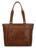 HIDE & STITCHES Leren schoudertas lichtbruin - (B)37 x (H)29 x (D)8 cm