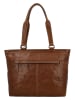 HIDE & STITCHES Leren schoudertas lichtbruin - (B)37 x (H)29 x (D)8 cm