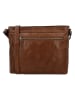 HIDE & STITCHES Leder-Umhängetasche in Hellbraun - (B)28 x (H)22 x (T)8 cm