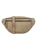 HIDE & STITCHES Leder-Brustbeutel in Beige - (B)36 x (H)17 x (T)6 cm