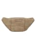 HIDE & STITCHES Leder-Brustbeutel in Beige - (B)36 x (H)17 x (T)6 cm