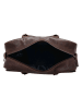 HIDE & STITCHES Leren weekendtas bruin - (B)39 x (H)27 x (D)18 cm