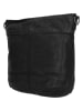 HIDE & STITCHES Leren schoudertas zwart - (B)35 x (H)30 x (D)10 cm