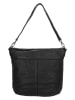 HIDE & STITCHES Leren schoudertas zwart - (B)35 x (H)30 x (D)10 cm