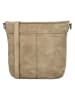 HIDE & STITCHES Leder-Schultertasche in Beige - (B)35 x (H)30 x (T)10 cm