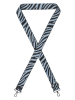 ZEBRA Pasek w kolorze czarno-błękitnym do torebki - dł. 140 cm
