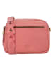HIDE & STITCHES Leren schoudertas lichtroze - (B)19 x (H)14 x (D)6 cm