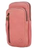 HIDE & STITCHES Leren smartphonetas lichtroze - (B)11 x (H)19 x (D)2 cm