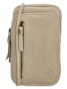 HIDE & STITCHES Leder-Handytasche in Beige - (B)11 x (H)19 x (T)2 cm