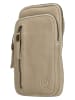 HIDE & STITCHES Leder-Handytasche in Beige - (B)11 x (H)19 x (T)2 cm