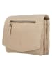 HIDE & STITCHES Leren schoudertas beige - (B)21 x (H)17 x (D)4 cm