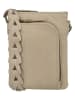 HIDE & STITCHES Leder-Umhängetasche in Beige - (B)17 x (H)21 x (T)2 cm