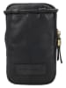 HIDE & STITCHES Leder-Handytasche in Schwarz - (B)11 x (H)19 x (T)2 cm