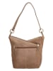 HIDE & STITCHES Leren schoudertas beige - (B)21 x (H)29 x (D)10 cm