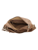 HIDE & STITCHES Leder-Schultertasche in Beige - (B)21 x (H)29 x (T)10 cm