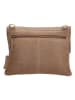HIDE & STITCHES Leder-Umhängetasche in Beige - (B)27 x (H)21 x (T)2 cm