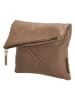 HIDE & STITCHES Leder-Umhängetasche in Beige - (B)27 x (H)21 x (T)2 cm