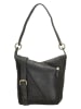 HIDE & STITCHES Leder-Schultertasche in Schwarz - (B)21 x (H)29 x (T)10 cm