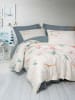 Elizabed Renforcé beddengoedset "Kaija" wit/blauw/lichtroze