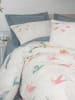 Elizabed Renforcé beddengoedset "Kaija" wit/blauw/lichtroze