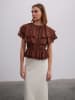 BGN Bluse in in Dunkelbraun