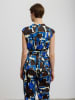 BGN Blousetop blauw/crème/bruin