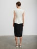 BGN Kleid in Creme/ Schwarz