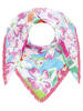 Zwillingsherz Driehoekige doek "Lovely Flower" lichtblauw/lichtroze/groen