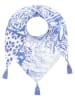 Zwillingsherz Driehoekige doek "Bluse Happniess" wit/blauw