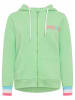 Zwillingsherz Sweatjacke "MoinZH in Grün/ Pink