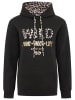 Zwillingsherz Hoodie "Wild Free" in Schwarz