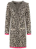 Zwillingsherz Cardigan "Leo" in Beige/ Pink/ Schwarz