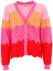 Zwillingsherz Vest "Block Wellen" rood/roze/oranje