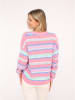 Zwillingsherz Cardigan "Streifen Wellen" in Mint/ Rosa/ Lila