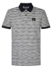 Petrol Poloshirt crème/donkerblauw