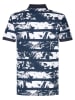 Petrol Poloshirt donkerblauw/wit